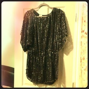 Black embellished dress!